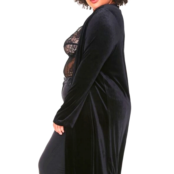 Forever 21 Plus Size Plush Longline Coat - Picture 1 of 4